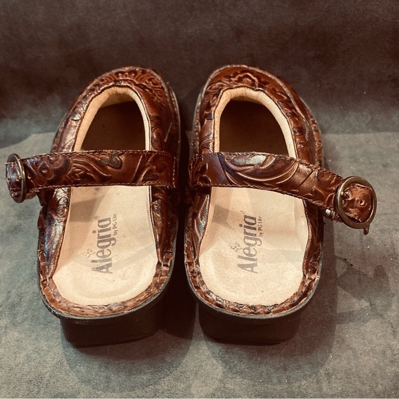 ALEGRIA Sz 41 Allie Yeehaw Western Inspired Comfort Clogs With Strap Shoes - Picture 10 of 12